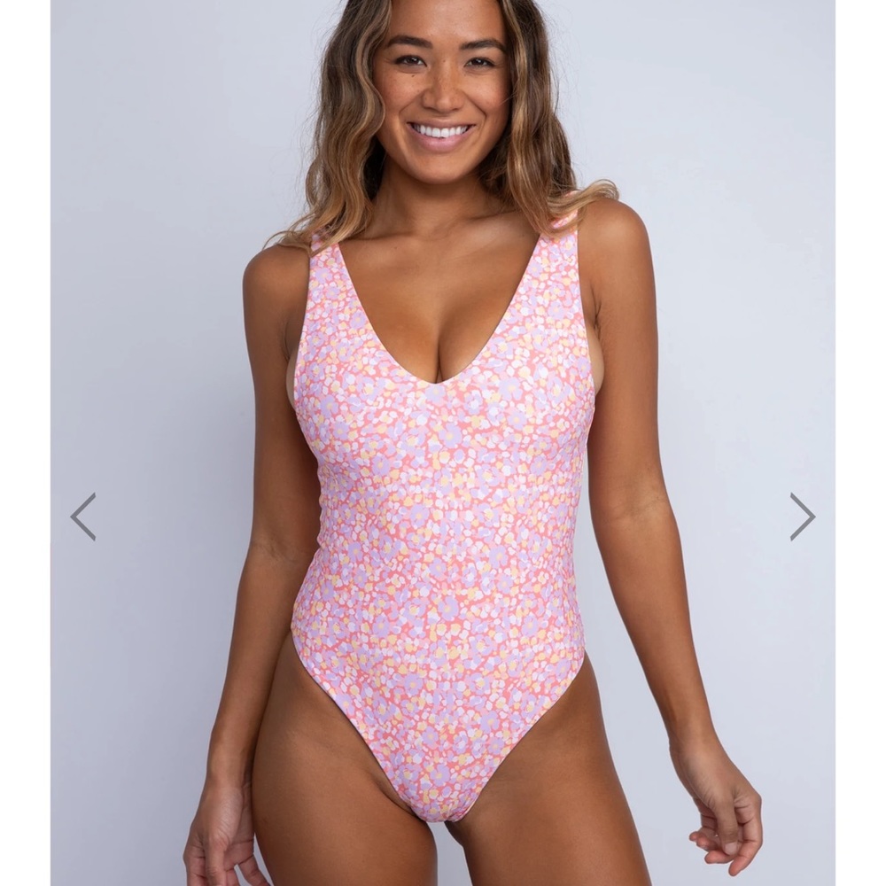 NWT Skatie Amanda Pink Floral One Piece size M